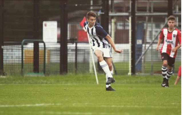 Sharpe in action (Credit West Bromwich Albion Football Club)
