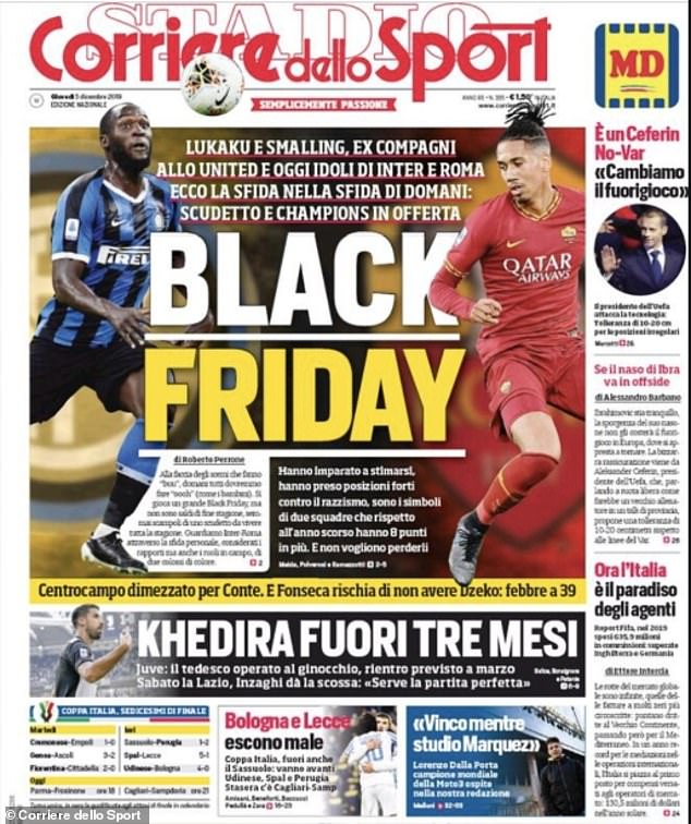 Corriere dello Sport front page.