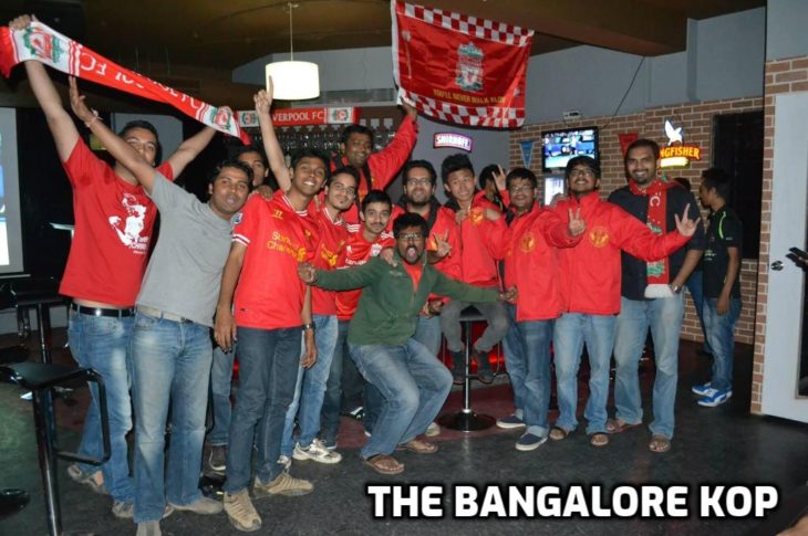 The Bangalore Kop celebrate a Liverpool victory
