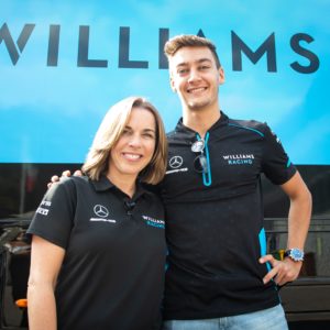 Claire Williams and George Russell
