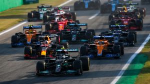 F1 Cars on track