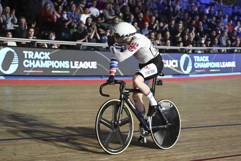 Ed Clancy Takes To The Track One Last Time. Credit: UCI Track Champions League 