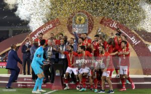 Al Ahly Celebrating CAF Super Cup