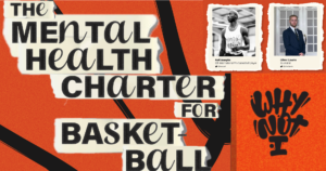 Mental Health Charter for Basketball front page, with images of the authors top right