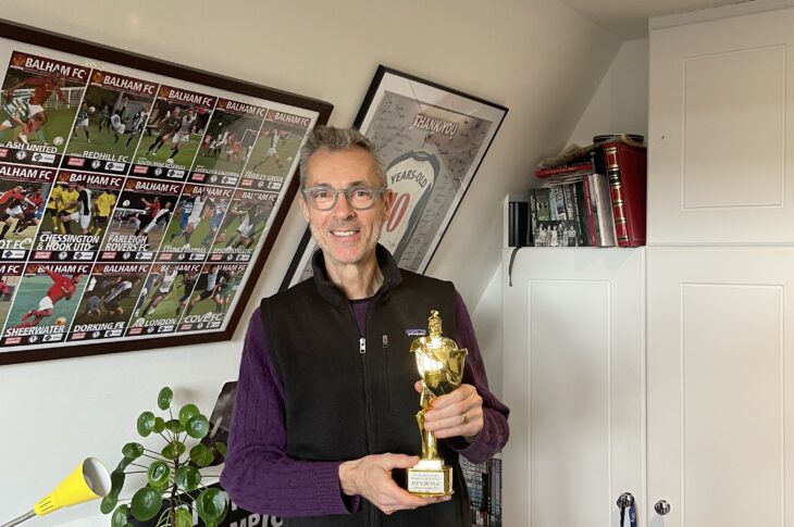 In the Middle director Greg Cruttwell with his Paladino D'oro award