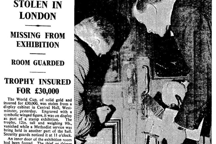 Newspaper headline from 1966: World Cup Stolen