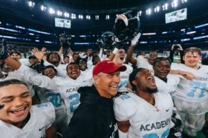 NFL Academy celebrate win vs Erasmus Hall