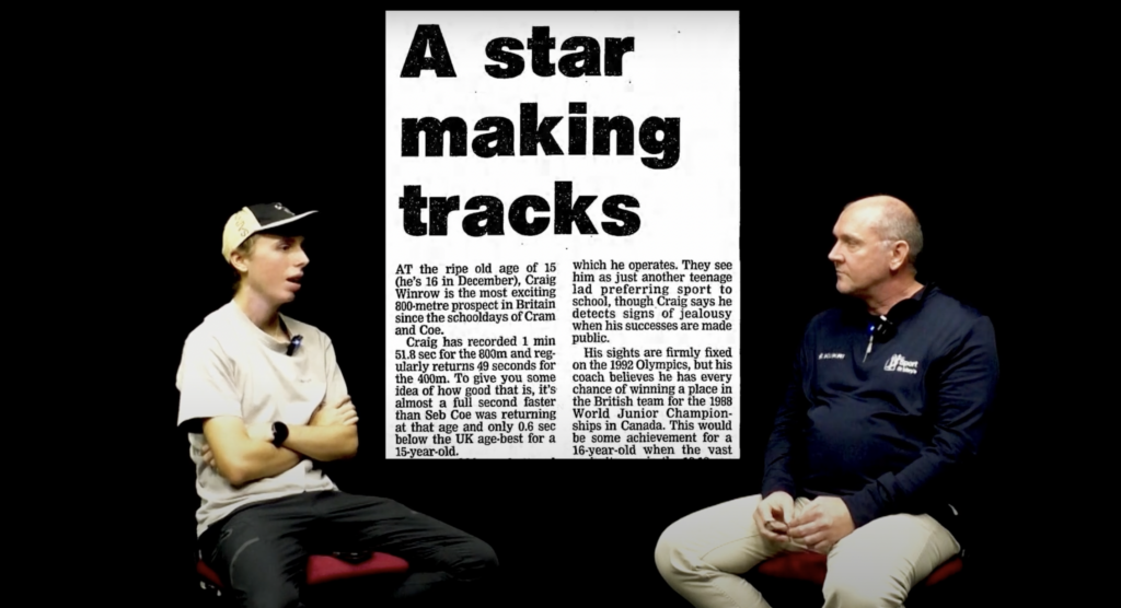Craig Winrow and I sit side by side whilst he talks about The Guardian's article which says "A star making tracks"