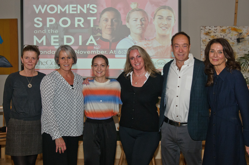 Panellists and organisers of Women's Sport and the Media event
